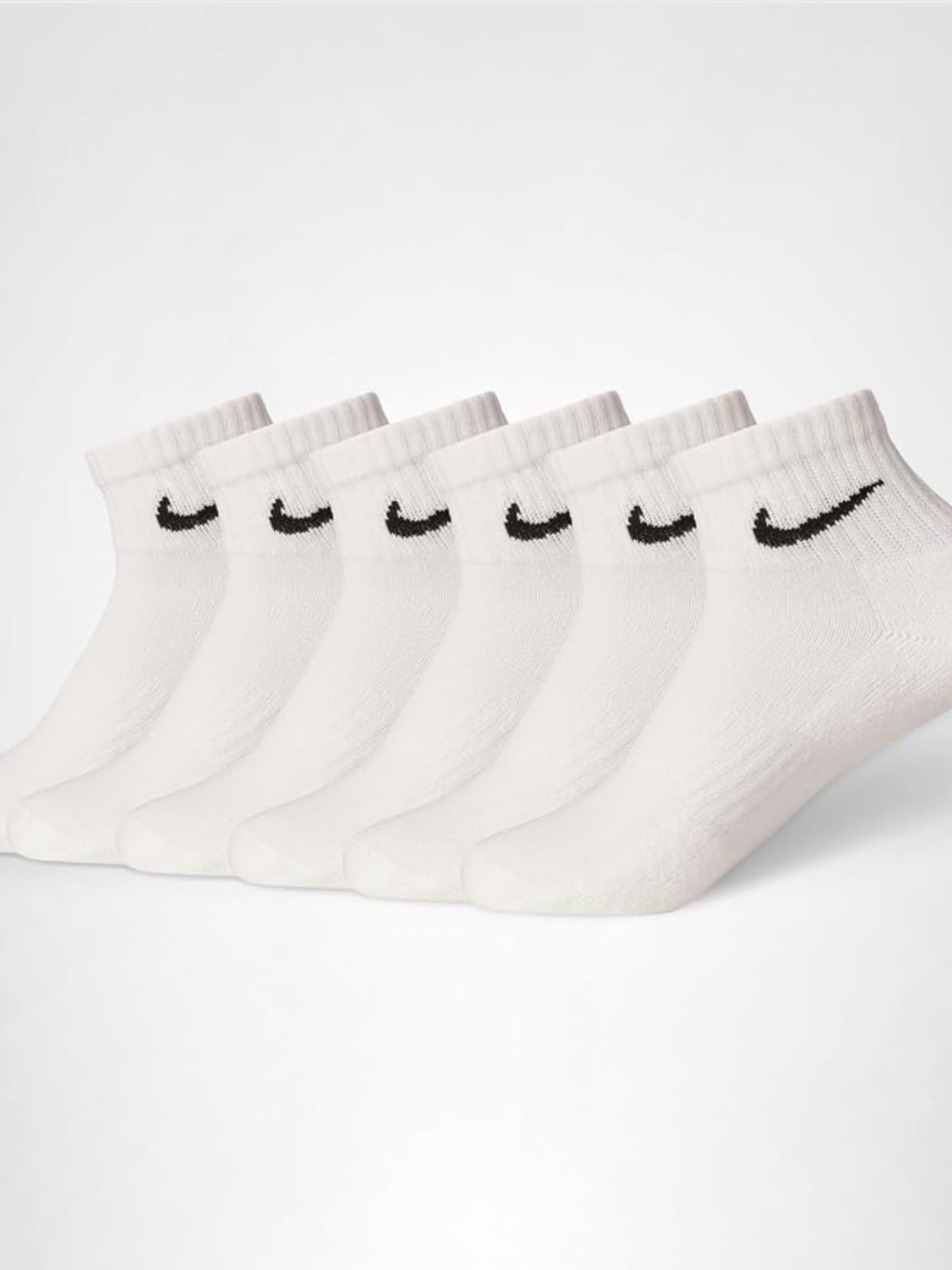 Nike Men’s White Low-Cut Ankle Socks - 10 Pack